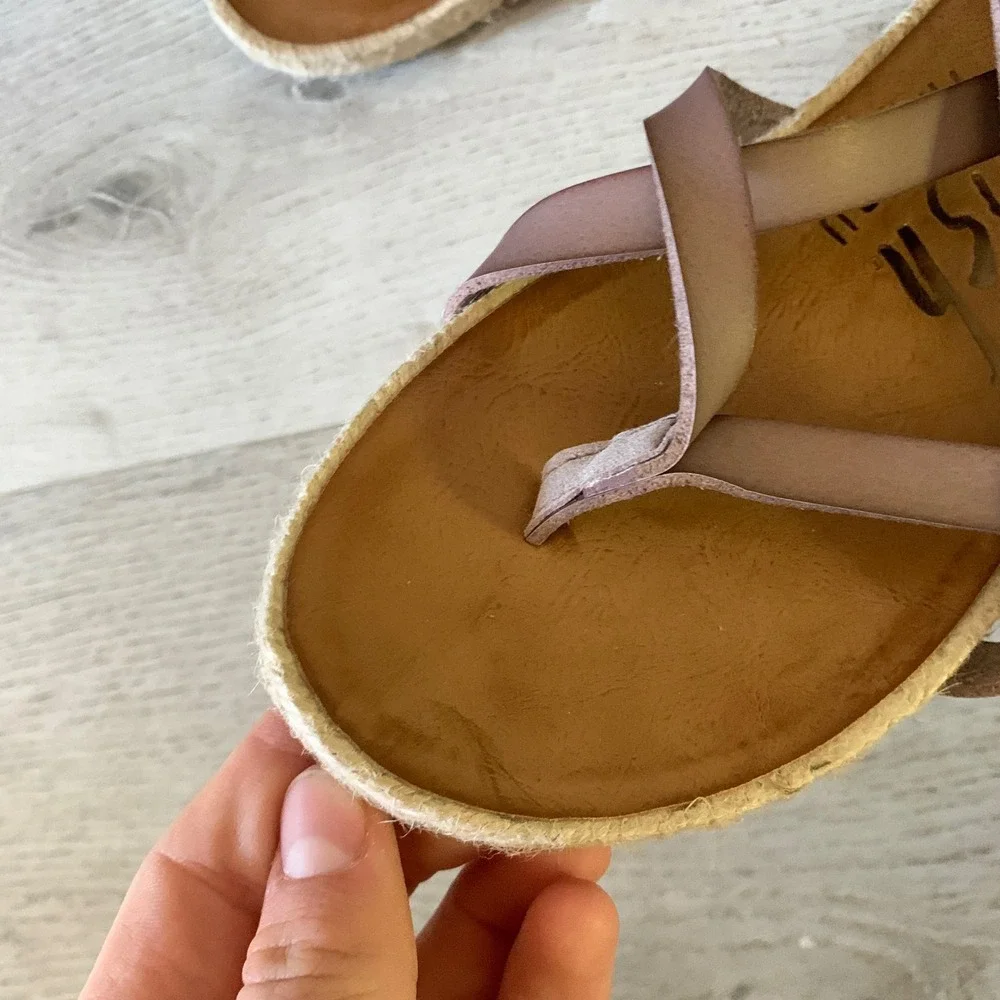 Blowfish Malibu Womens Faux Leather Cork‎ 8.5 Sandls stylish beach summer spring